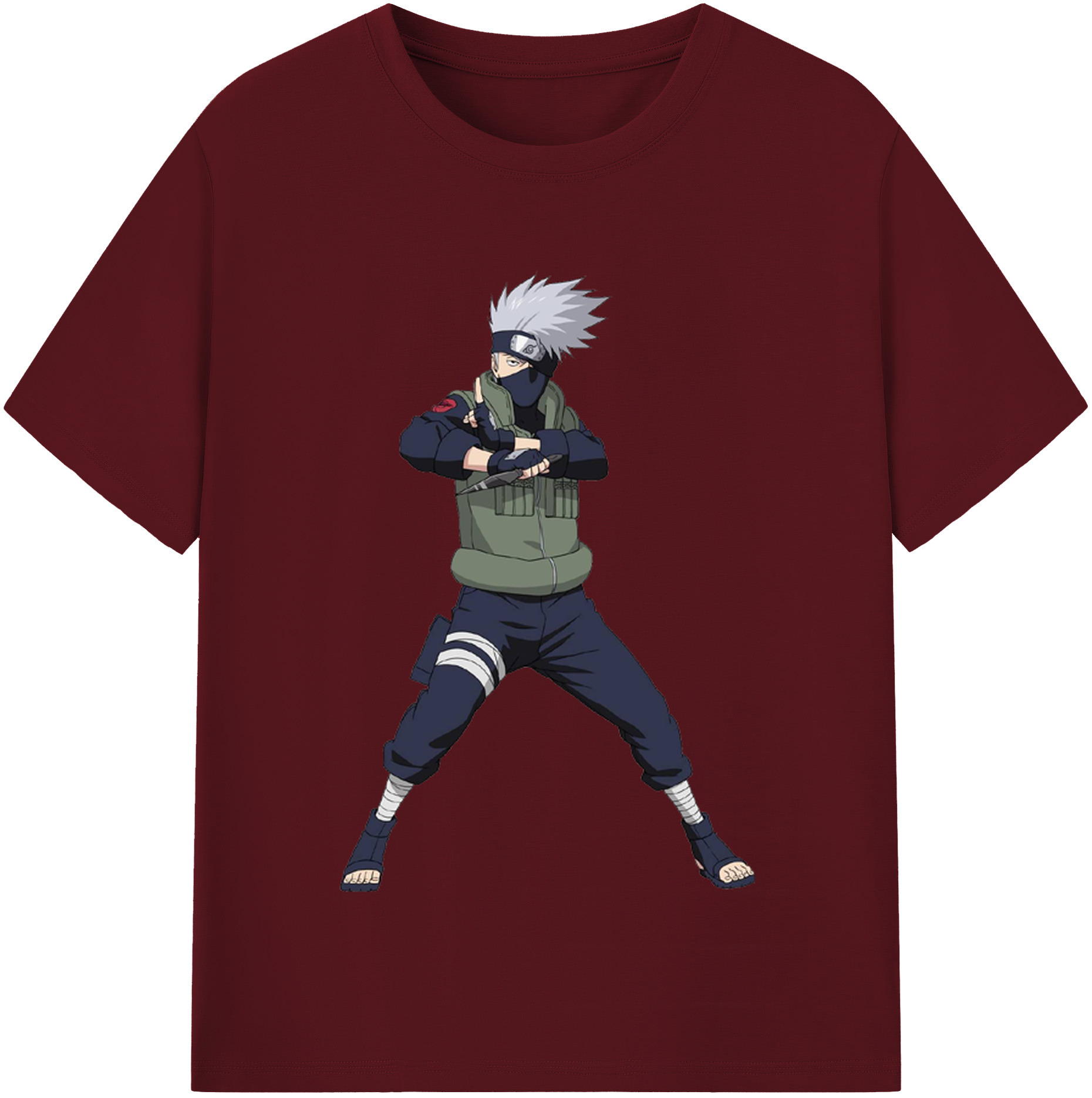 （画像用） NARUTO -ナルト- はたけ カカシ Hatake Kakashi 綿100％半袖Tシャツ（フロントプリント）